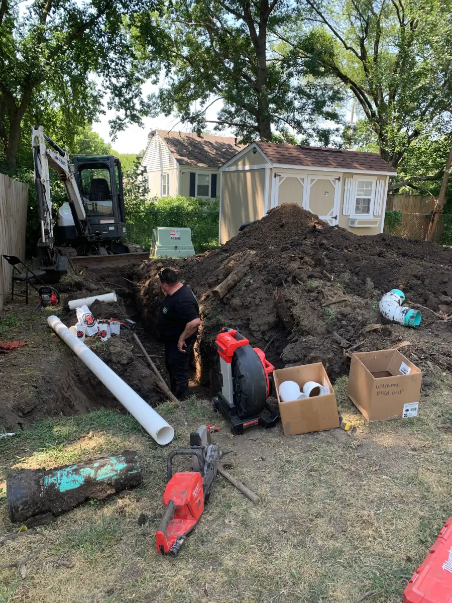 Plumbing crew at work